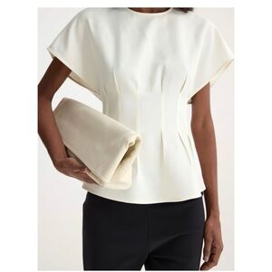 Rohe Sculptural Waisted Top in Cream